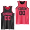 Custom Reversible Black Neon Pink Double Side Sublimation Basketball Suit Jersey