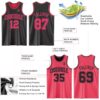 Custom Reversible Black Neon Pink Double Side Sublimation Basketball Suit Jersey
