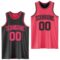 Custom Reversible Black Neon Pink Double Side Sublimation Basketball Suit Jersey