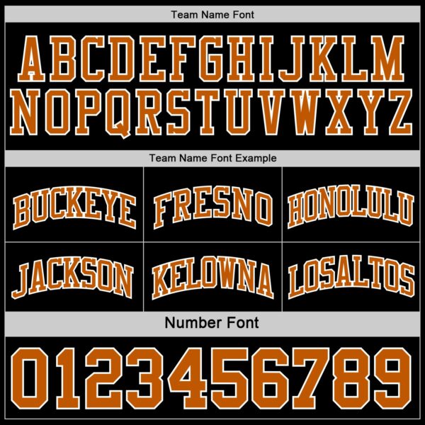 Custom Reversible Black Texas Orange-White Double Side Sublimation Basketball Suit Jersey