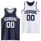 Custom Navy White Reversible Double Side Sublimation Basketball Suit Jersey
