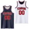 Custom Navy Red-White Reversible Double Side Sublimation Basketball Suit Jersey