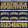 Custom Navy Gold-White Reversible Double Side Sublimation Basketball Suit Jersey