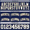 Custom Navy White-Old Gold Reversible Double Side Sublimation Basketball Suit Jersey