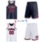 Custom Navy Maroon-White Reversible Double Side Sublimation Basketball Suit Jersey