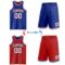 Custom Royal White-Red Reversible Double Side Sublimation Basketball Suit Jersey