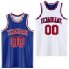 Custom Royal Red-White Reversible Double Side Sublimation Basketball Suit Jersey