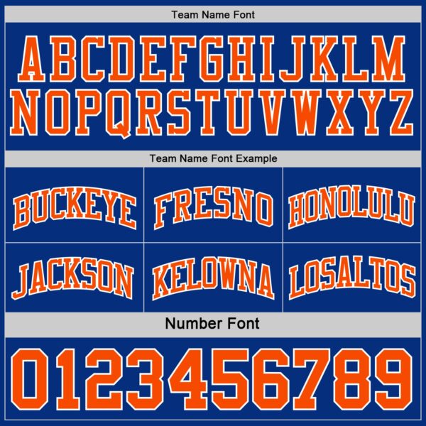 Custom Royal Orange-White Reversible Double Side Sublimation Basketball Suit Jersey
