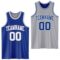 Custom Royal White-Gray Reversible Double Side Sublimation Basketball Suit Jersey