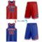 Custom Red Royal-White Reversible Double Side Sublimation Basketball Suit Jersey