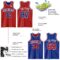 Custom Red Royal-White Reversible Double Side Sublimation Basketball Suit Jersey