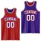 Custom Red White-Purple Reversible Double Side Sublimation Basketball Suit Jersey