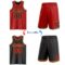 Custom Red Black-Old Gold Reversible Double Side Sublimation Basketball Suit Jersey