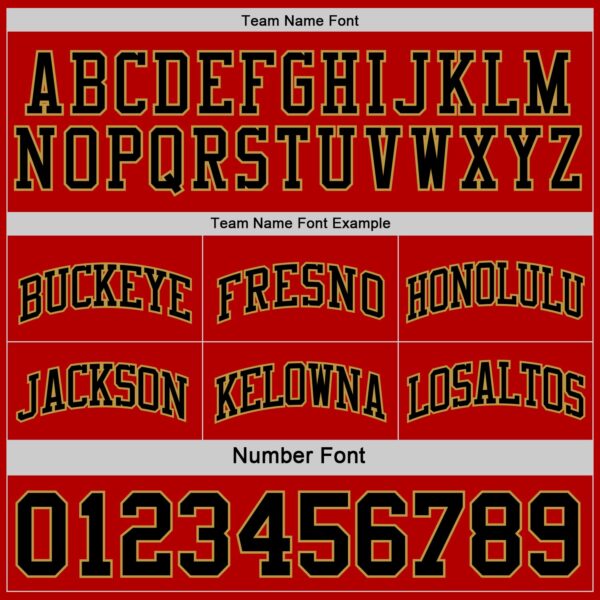 Custom Red Black-Old Gold Reversible Double Side Sublimation Basketball Suit Jersey