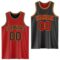 Custom Red Black-Old Gold Reversible Double Side Sublimation Basketball Suit Jersey