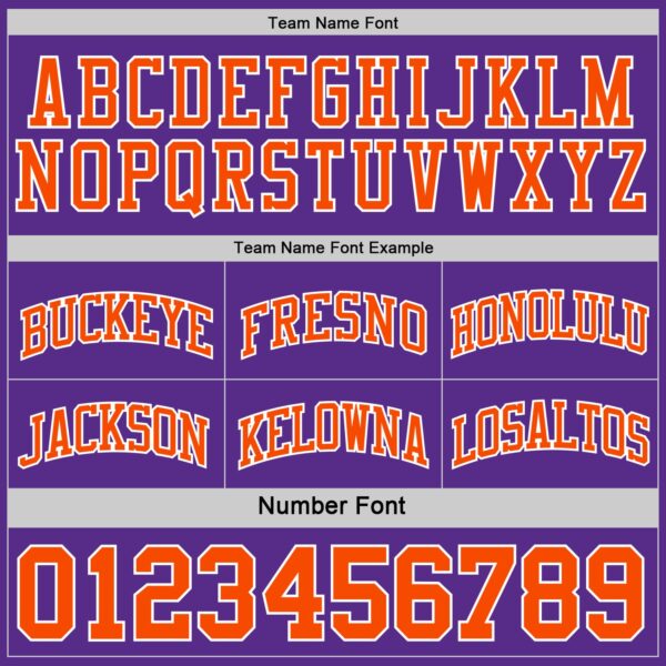 Custom Purple Orange-White Reversible Double Side Sublimation Basketball Suit Jersey