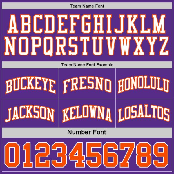 Custom Purple Orange-White Reversible Double Side Sublimation Basketball Suit Jersey