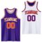 Custom Purple Orange-White Reversible Double Side Sublimation Basketball Suit Jersey