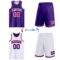 Custom Purple Pink Black-White Reversible Double Side Sublimation Basketball Suit Jersey