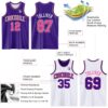 Custom Purple Pink Black-White Reversible Double Side Sublimation Basketball Suit Jersey