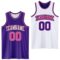 Custom Purple Pink Black-White Reversible Double Side Sublimation Basketball Suit Jersey