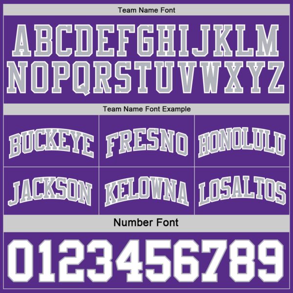 Custom Reversible Purple White-Gray Double Side Sublimation Basketball Suit Jersey