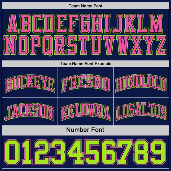 Custom Reversible Navy Neon Green-Pink Double Side Sublimation Basketball Suit Jersey
