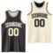 Custom Reversible Black Cream Double Side Sublimation Basketball Suit Jersey