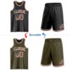 Custom Reversible Black Vintage USA Flag Cream-Maroon Double Side Sublimation Basketball Suit Jersey