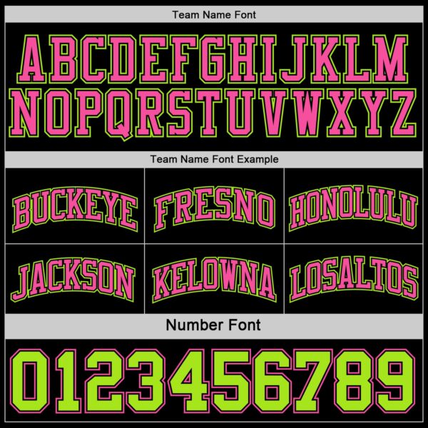 Custom Reversible Black Neon Green-Pink Double Side Sublimation Basketball Suit Jersey