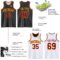Custom Reversible Black Maroon-Gold Double Side Sublimation Basketball Suit Jersey