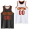 Custom Reversible Black Maroon-Gold Double Side Sublimation Basketball Suit Jersey