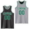 Custom Reversible Black Kelly Green-White Double Side Sublimation Basketball Suit Jersey