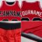 Custom Reversible Royal Red-Cream Double Side Sublimation Basketball Suit Jersey