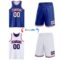 Custom Reversible Royal White-Red Double Side Sublimation Basketball Suit Jersey