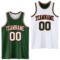 Custom Reversible Green White-Red Double Side Sublimation Basketball Suit Jersey
