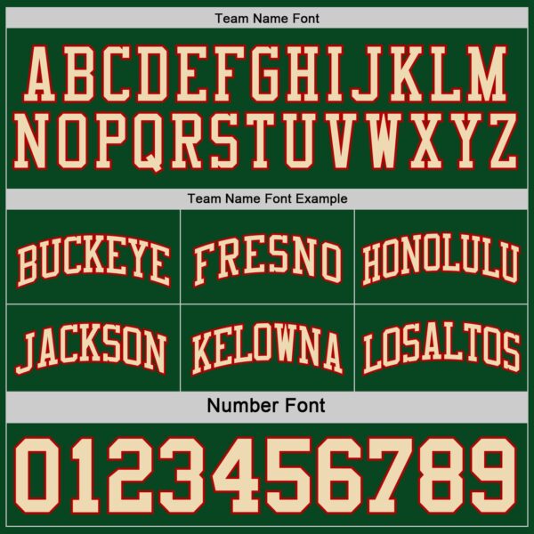 Custom Reversible Green Cream-Red Double Side Sublimation Basketball Suit Jersey