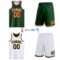 Custom Reversible Green Orange-White Double Side Sublimation Basketball Suit Jersey