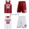 Custom Reversible Maroon White Double Side Sublimation Basketball Suit Jersey