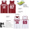Custom Reversible Maroon White Double Side Sublimation Basketball Suit Jersey