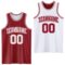 Custom Reversible Maroon White Double Side Sublimation Basketball Suit Jersey