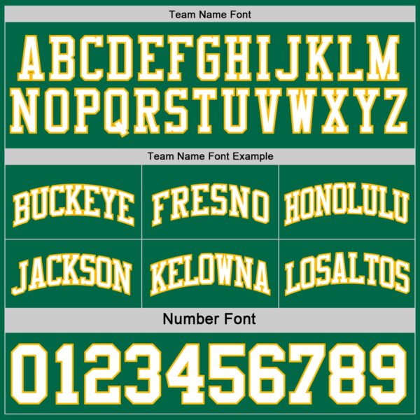 Custom Reversible Kelly Green White-Gold Double Side Sublimation Basketball Suit Jersey
