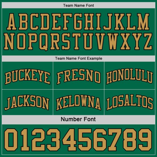 Custom Reversible Kelly Green Old Gold-Black Double Side Sublimation Basketball Suit Jersey