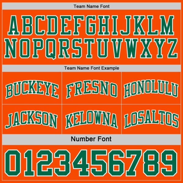 Custom Reversible Kelly Green Orange-White Double Side Sublimation Basketball Suit Jersey