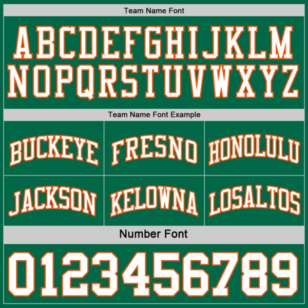 Custom Reversible Kelly Green White-Orange Double Side Sublimation Basketball Suit Jersey