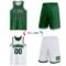 Custom Reversible Kelly Green Black-White Double Side Sublimation Basketball Suit Jersey
