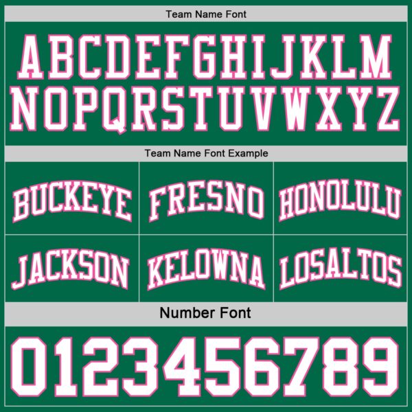 Custom Reversible Kelly Green White-Pink Double Side Sublimation Basketball Suit Jersey