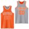 Custom Reversible Orange White-Gray Double Side Sublimation Basketball Suit Jersey