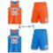 Custom Reversible Orange White-Powder Blue Double Side Sublimation Basketball Suit Jersey