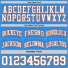 Custom Reversible Orange White-Powder Blue Double Side Sublimation Basketball Suit Jersey